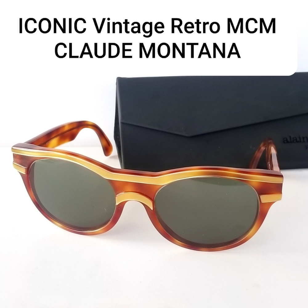 Super Rare Iconic CLAUDE MONTANA  Space Age Revival MCM Oversized Sunglasses